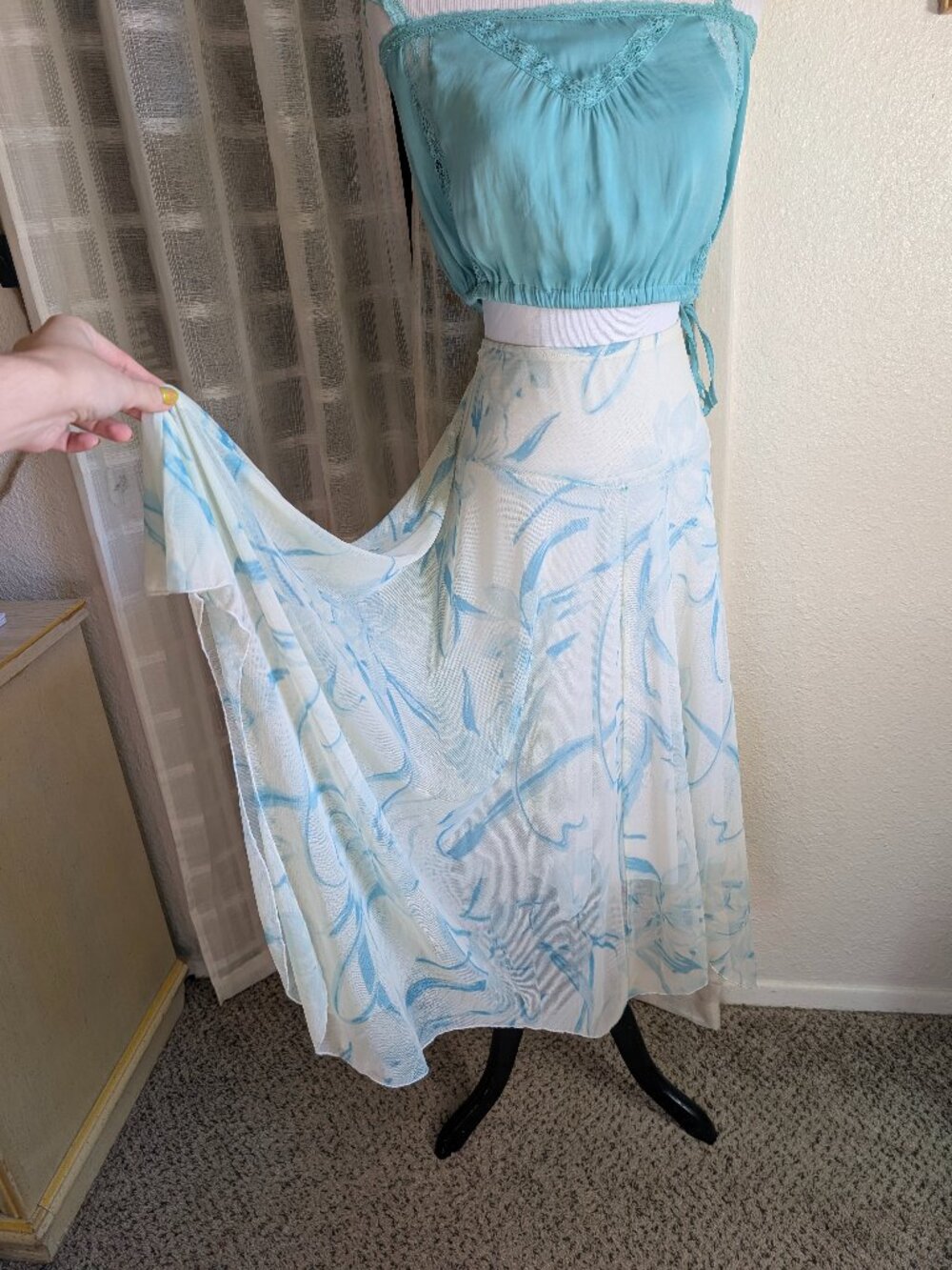 Bob Mackie mesh floral fairy skirt